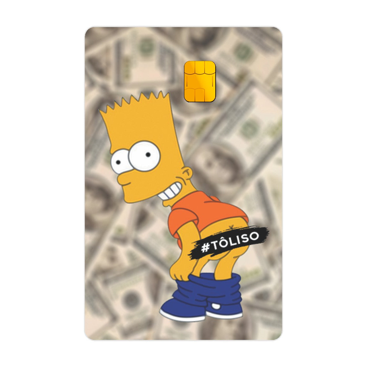 CAPACARD - Película Adesiva Para Cartão -  Bart Tô Liso CAPACARD - Película Adesiva Para Cartão -  Bart Tô Liso